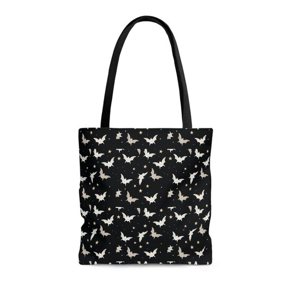 Bats Tote Bags, Stars Totes, Canvas Tote Bag, Shopping Bag, Gift For Women Totes - Picture 3 of 10